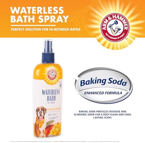 Arm & Hammer Deodorizing Waterless Dog Bath Spray, Mango Scent, 8 Fl Oz