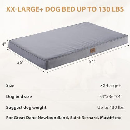 BFPETHOME Outdoor Waterproof Dog Bed for Large Dogs, Washable Cover, 54"