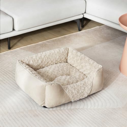 INVENHO Large Dog Bed Rectangle Washable Orthopedic Soft Calming Sleeping Durable Pet Cuddler with Anti-Slip Bottom