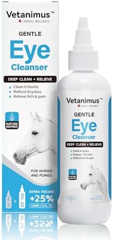 Eye Cleanser 150ml/5 fl.oz for Horses and Ponies Deeply Cleans Foreign Particles Moisturizing Eye Cleanser 1 Bottle