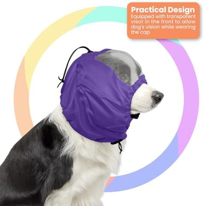 Nanaki Adjustable Shower Caps for Dogs Ears Dog Ear Covers for Bath, Shower Cap Reusable Waterproof Ear Covers for Dogs, Dog Ear Protection for Bath Dog Bath Ear Protection Bathing Grooming Swimming