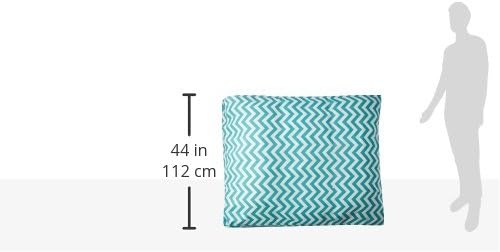 Majestic Pet Chevron Rectangle Dog Bed Washable – Non Slip Comfy Pet Bed – Crate Bed with Removable Washable Cover – Kennel Bed for Sleeping, Polyester Fiber, Large, Teal