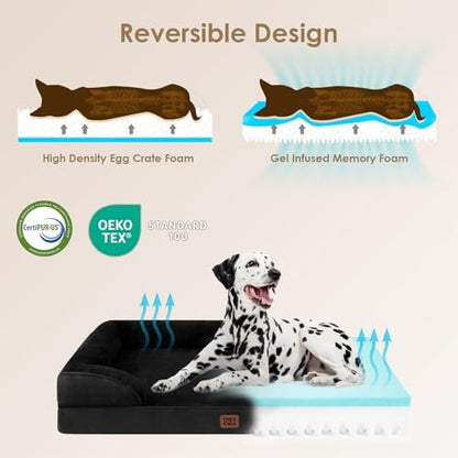 EHEYCIGA Orthopedic Extra Large Dog Bed, Waterproof Washable XL Pet Bed 44"