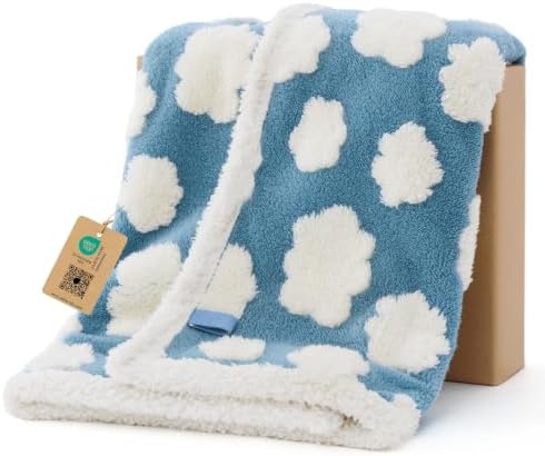 LE SURE Waterproof Dog Blankets for Small Dogs Cute Cozy 3D Jacquard,25x35