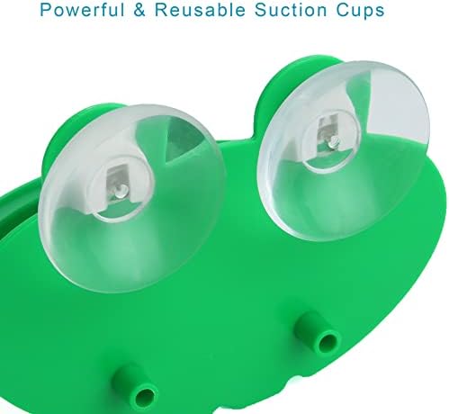 Pensino Frog Habitat Frog Dish Holder with Suction Cup, Frog Terrarium Cute Fish Tank Decoration for Tree Frog Toad Tadpole Small Aquatic Animal(2PC)