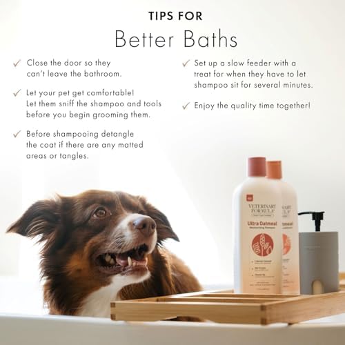 Soothe & Smooth Dog Bath Set by Veterinary Formula & Tweezerman, 3-Piece