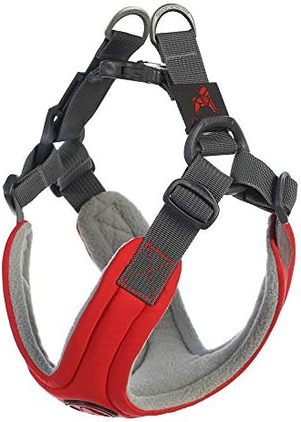 Gooby Escape Free Memory Foam Dog Harness, Step-in, Red, Large
