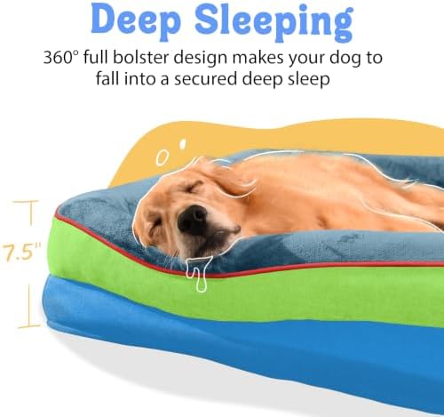 Chez Paw Waterproof Orthopedic XL Dog Bed for Large and Extra Large Dogs
