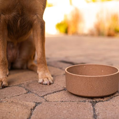 Loving Pets - Dolce Bamboo - Eco-Friendly Pet Bowls & Dishes for Dog, Cats, Puppy Food and Water Dish -Sustainable and Dishwasher Safe, Made with Real Bamboo (Medium, Coffee-Brown)
