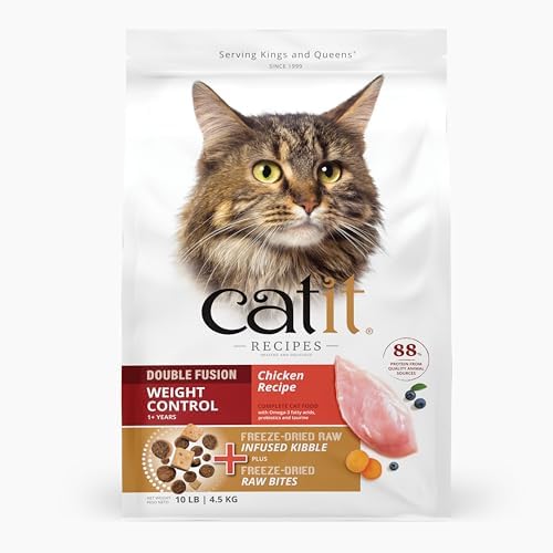 Catit Recipes Double Fusion Weight Control Cat Food,10 lb