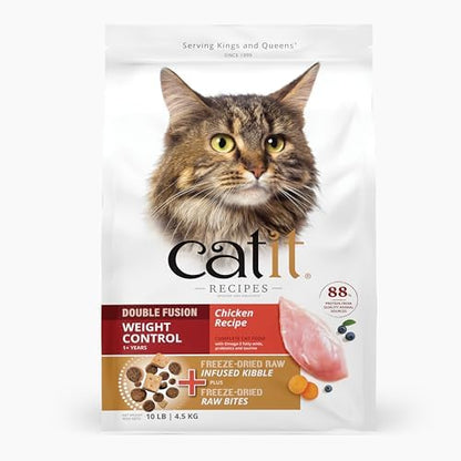 Catit Recipes Double Fusion Weight Control Cat Food,10 lb