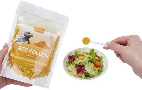 Accretion Bee Pollen for Bearded Dragons, 8oz (Granules), Natural Reptile Supplement for Lizards, Geckos, Turtles, Digestive and Immune Health Support, Easy to Feed