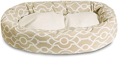 Majestic Pet 32" Athens Sand Sherpa Bagel Bed