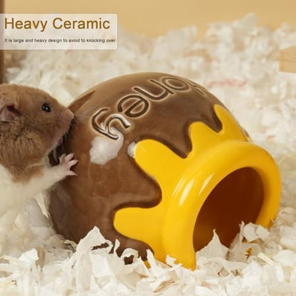 Ceramic Hamster Hideout Honey Chew Proof Syrian Hide Cool Bed