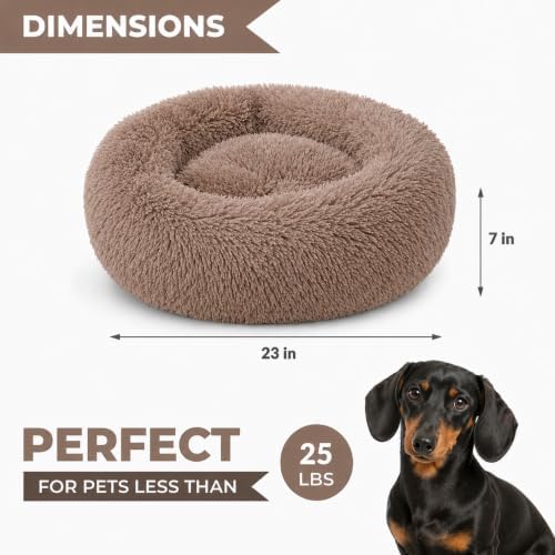Whiskers & Friends Small Dog Bed, Fluffy Washable Puppy Bed for Small Dogs