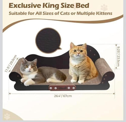 Cat Scratcher Sofa Bed, Corrugated Cardboard, High Density Thick Material, Large Space, Recyclable, Furniture Protector