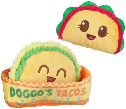 BarkBox Doggo's Tacos 3-in-1 Interactive Plush Dog Toy