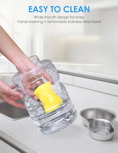 Heouvo 1.7 Gallon Automatic Dog Water Dispenser (6.5L-Black)