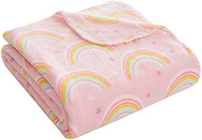 Little Starter Plush Toddler Blanket, Rainbow, 30"x40"