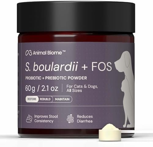 Animal Biome Dog & Cat Probiotics, Gut Rescue, S Boulardii + FOS Powder 60g