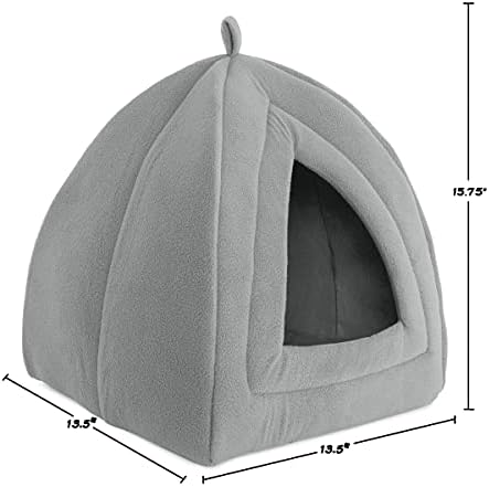 Cat House - Indoor Bed with Removable Foam Cushion - Pet Tent for Puppies, Rabbits, Guinea Pigs, Hedgehogs, and Other Small Animals by PETMAKER (Pack of 2)