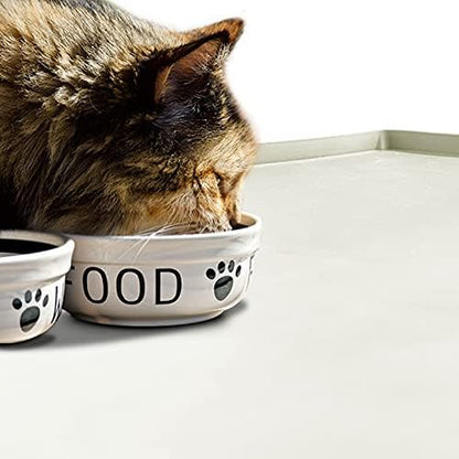 Silicone Dog Food Mat Waterproof Pet Feeding Tray for Small Medium Dogs