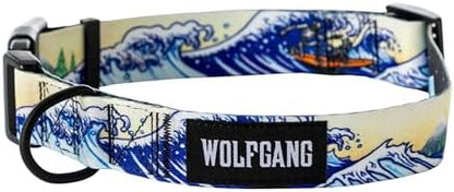 Wolfgang Wide Venture Dog Collar MountainWave Print Large