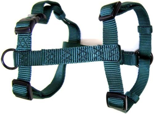Hamilton Adjustable Nylon Dog Harness, Medium 3/4" x 20-30", Dark Green