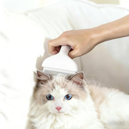 Pet Shedding Comb - Safe ABS Material Deshedding Brush, V-Shaped 1mm Close Teeth, Gentle on Skin, Effortlessly Removes Loose Undercoat & Prevents Matting, Suitable for All Fur Types