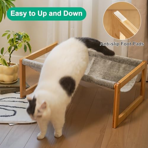 Kiplant Elevated Cat Bed, Large Hammock for Outdoor, 25 X 16.5 Inch Pet Furniture for Kitty, Puppy, Rabbit, Bunny and Small Animals