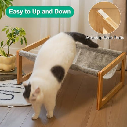 Kiplant Elevated Cat Bed, Large Hammock for Outdoor, 25 X 16.5 Inch Pet Furniture for Kitty, Puppy, Rabbit, Bunny and Small Animals