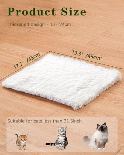 SETVSON Cat Bed Pad for Indoor Cats, 19.3*17.7*1.57 inch Soft Small Pet Bed, Double Sided Washable Cat Bed Dog Bed, Self Heating Pet Pad, Indoor Breathable Pet Mat for Small, Medium, Large Cats Puppy