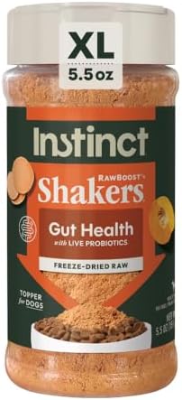Instinct Freeze Dried Shakers, Dog Food Topper, Gut Health, 5.5 oz.