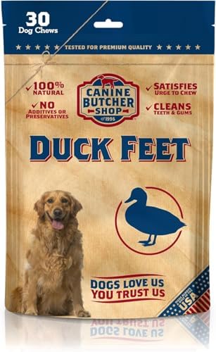 Duck Feet for Dogs, All-Natural Dog Chews, 30 Ct
