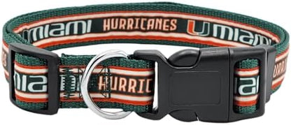 Pets First Collegiate PET Collar OLD VERSION Miami Hurricanes Dog Collar, Size Small. Best Sports Team Collar for Dogs & Cats. A Shiny & Colorful Dog & Cat Collar Licensed by The NCAA