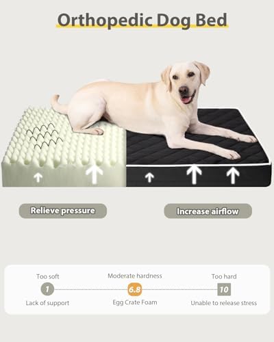 NUPIDA Orthopedic XL Dog Crate Beds Large Sized with Washable Cover, 41x27