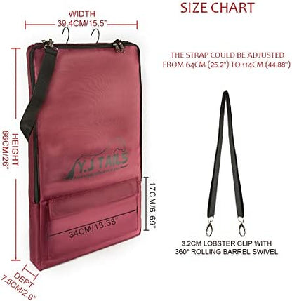 Horse Bridle Bag, Horse Tack Carry Bag with 3 Prong Tack Rack for Halters, Bridle, Harness, Equestrian Reins, Bits and Headstalls (Wine Red)
