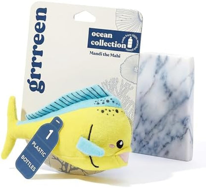 Premium Plush Dog Toy - Mahi Mahi Plush Dog Toy, Small Eco Friendly