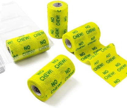 OVIK Health PowerFlex Equine – Extra Strong Self-Adhering Bandage Wrap – Wound Care, Compression & Support Bandage for Horses, Cows & Dogs – No Chew, 4 inch, 4 Rolls (Resealable Case)