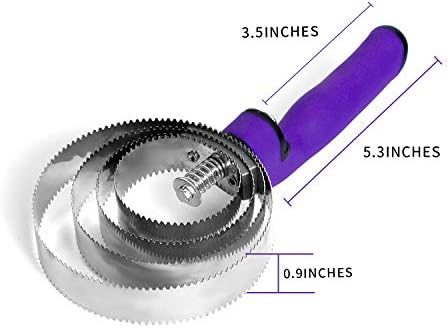 BOTH WINNERS Reversible Stainless Steel Curry Comb with Soft Touch Grip (Purple)