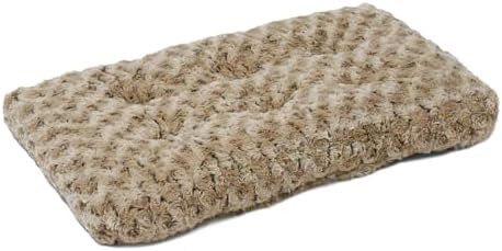 MidWest Homes for Pets XXS QuietTime Deluxe Mocha Ombré Swirl Plush Pet Bed, Machine Washable, Non-Skid Bottom, Soft Crate Mat for 18-inch Crates