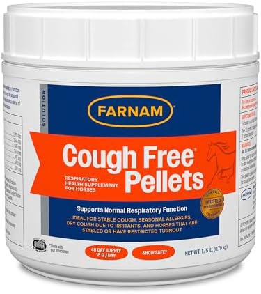 Farnam Cough Free Horse Supplement Pellets, Show Safe 1.75 lb 48-Day Supply