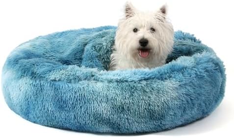 Hooded Blanket Donut Cave Bed for Small Medium Dogs and Cats