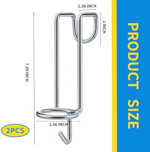 2 Pack Horse Water Bucket Hooks, Heavy Duty Metal Horse Bucket Hooks, Portable Rust Resistant Horse Stall Bucket Holder Over Fence No Drill Stable Hanging Design