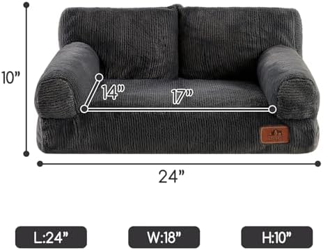 Hollypet Small Dog Large Cat Bed Puppy Couch Beds for Pets up to 25 lbs
