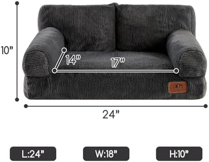 Hollypet Small Dog Large Cat Bed Puppy Couch Beds for Pets up to 25 lbs