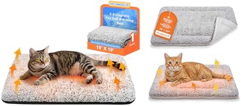 WanpeeGoo Self Warming Cat Bed 15x19 and Reversible Warming Cooling Cat Bed 18x24