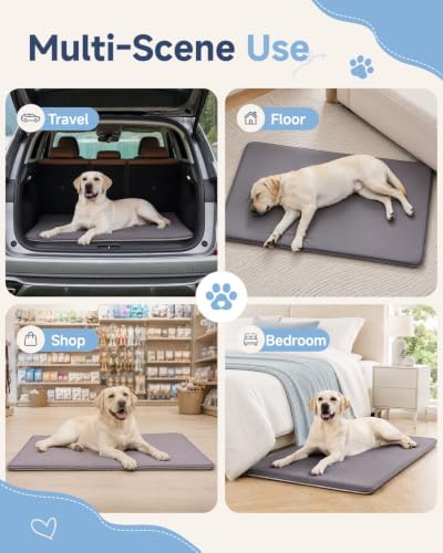 XL Large Dog Crate Pad Mat, Waterproof Wipeable Pad, 41x27, Graphite Grey
