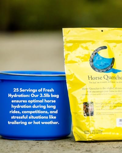 Horse Quenchers Horse Hydration Supplement Treat, Thirst Quencher for Horses, All-Natural Grains for Equestrians and Horse Owners, Aids in Preventing Health Issues - 3.5 lbs Bag