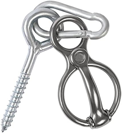 Martx Blocker Tie Ring for Horses, Stainless Steel Tack Accessories